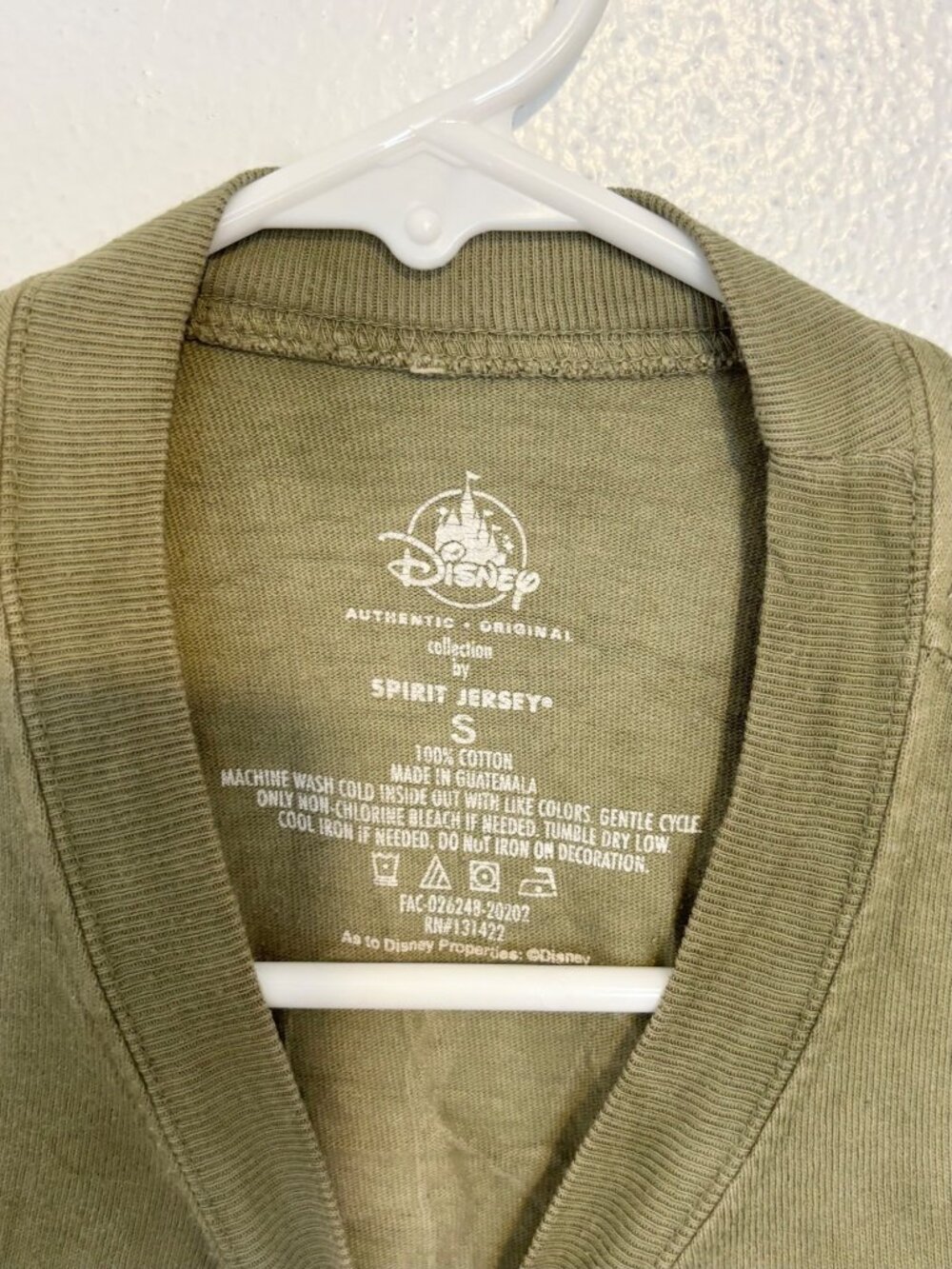 Disneyland Resort Spirit Jersey Small Olive Tie Dye Disney Parks Long Sleeve - Picture 2 of 5